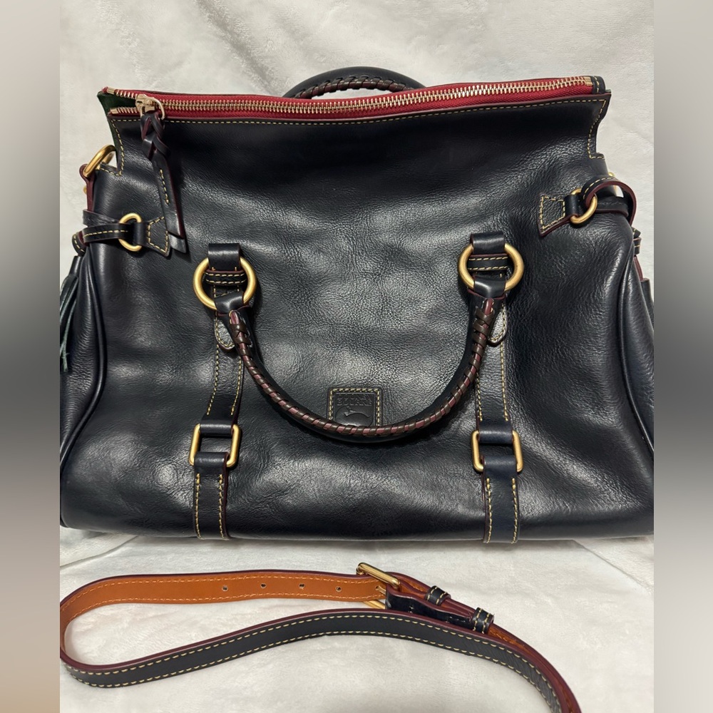 Dooney & Bourke Large Florentine Satchel. Navy